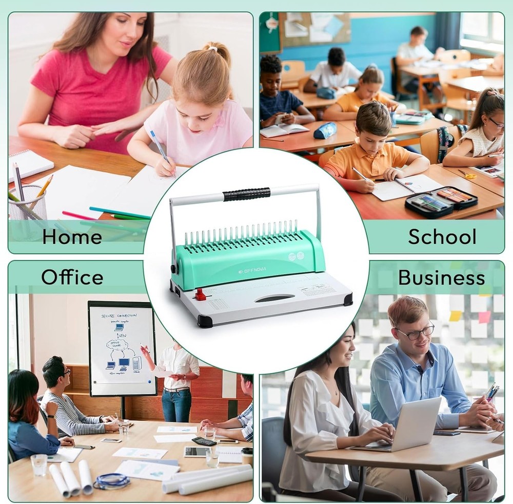 Budget-Friendly Comb Binding Machine with 100 Binding Spines - User-Friendly