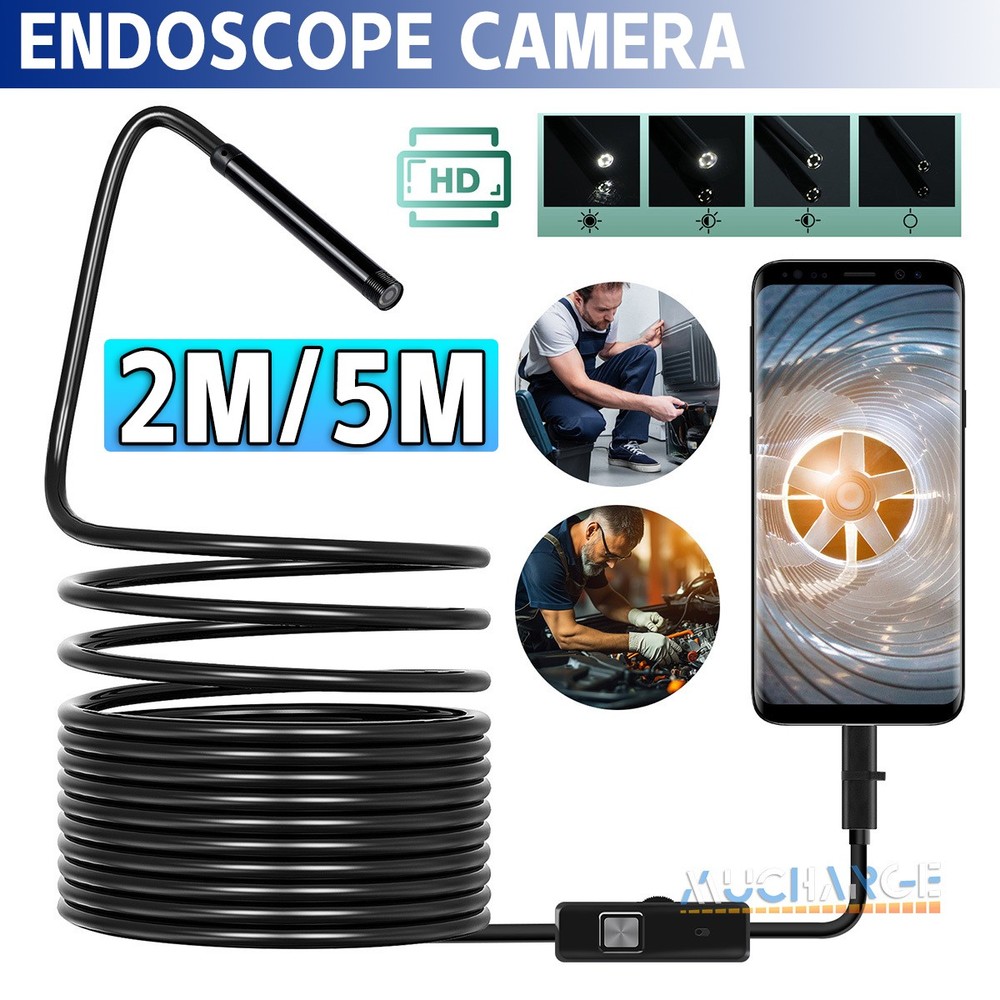 16.4FT Endoscope Camera with Light HD Borescope Camera 6 LED For Andraid Device