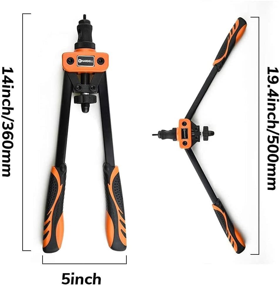 Rivet Nut Pliers Set, 14" Riveter Set, Threaded Riveting Pliers Set with 6 Thread...