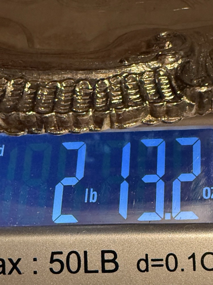 Barbour Silver Plate Co Footed Etched Tray 13” Silver On Copper #3804