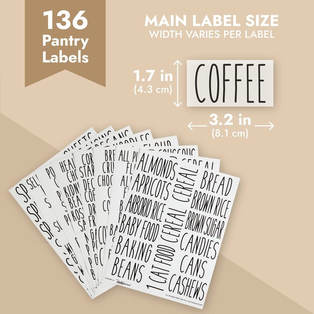 Talented Kitchen Adhesive Varies, Black Text on Clear Background