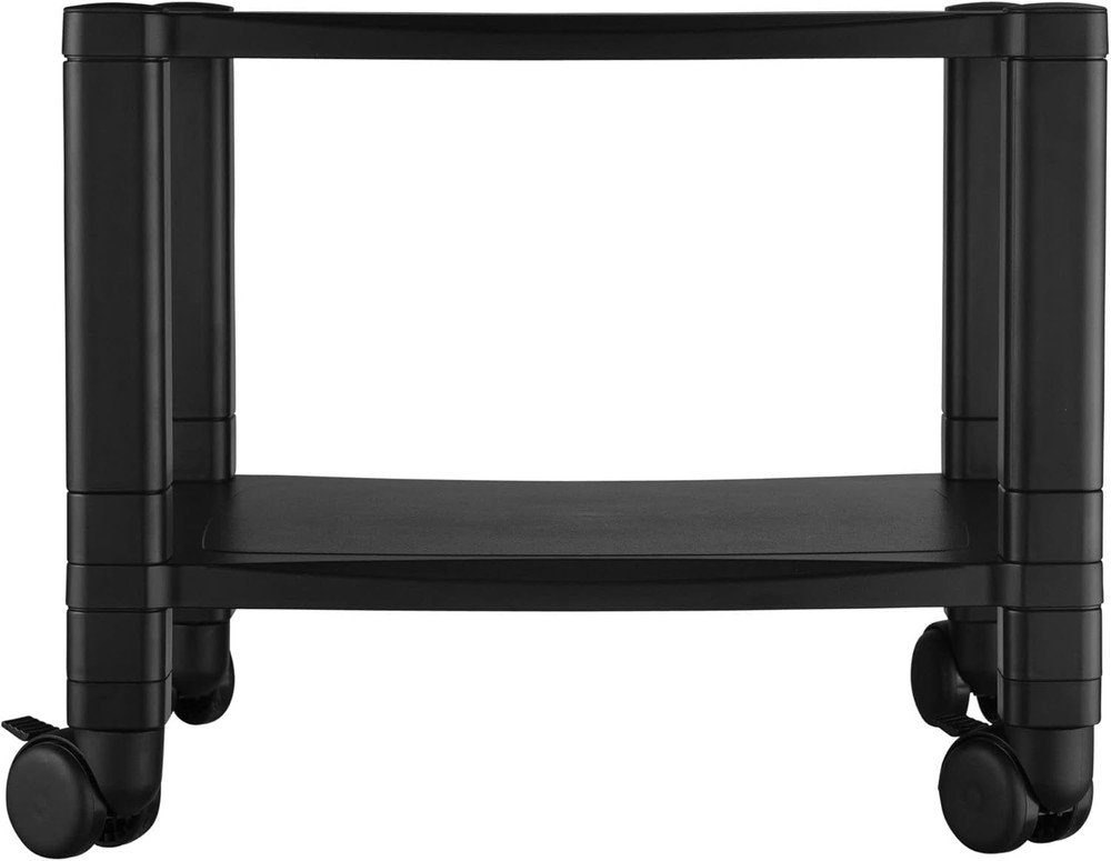 Mobile Printer Stand Cart, 2 Shelf with Drawer, Adjustable Height, Cable Managem