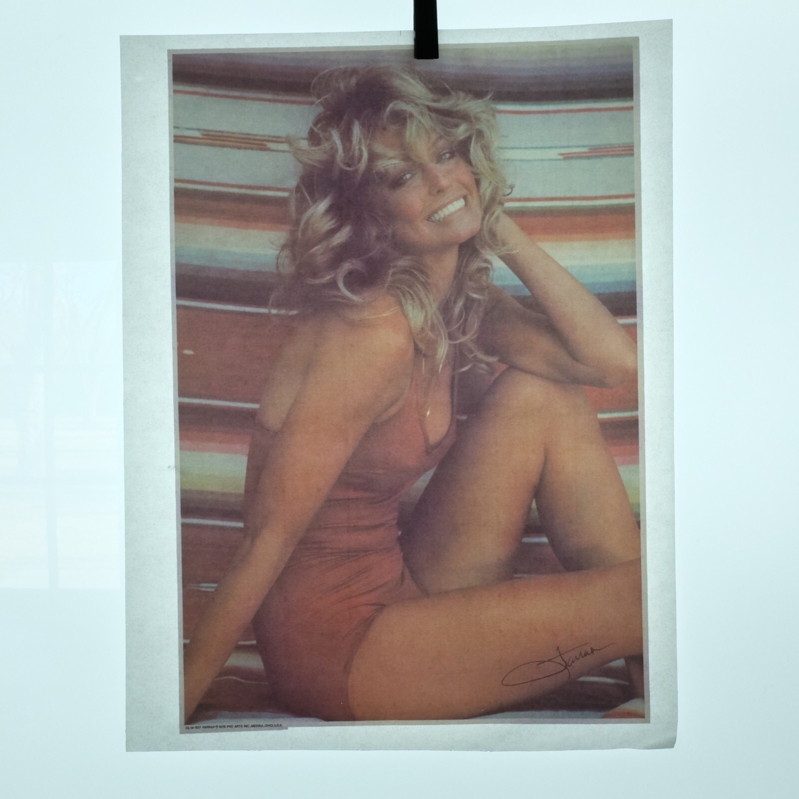 Authentic VINTAGE Farrah Fawcett Transfer Iron On