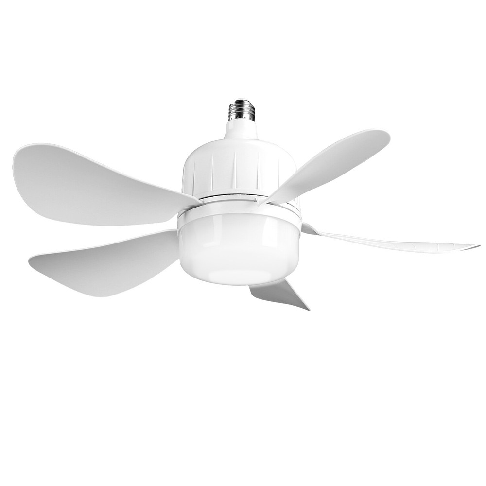 3-Speed Socket Fan Light with Remote & Socket 6 Blades Light Socket