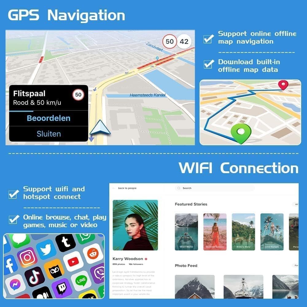 64G For 2014-2018 Dodge Ram 1500 2500 3500 Android Car Stereo GPS Radio Carplay