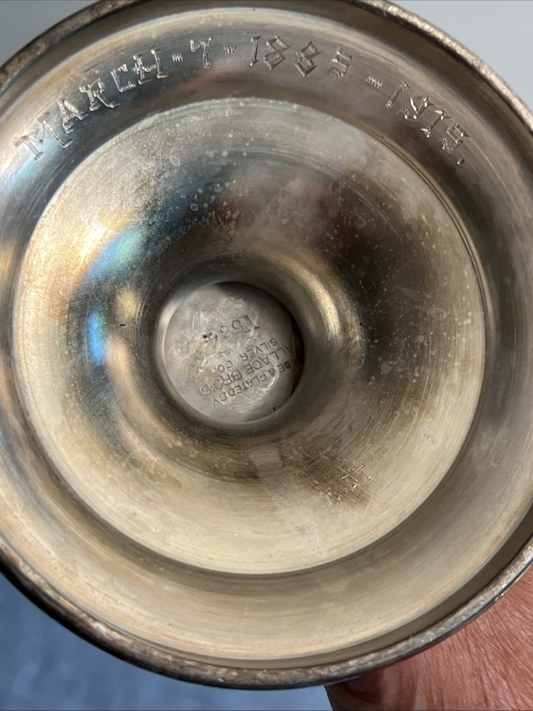 Antique Silver Plate Tea Set / Service By Wallace Bros Silver Co, Monogrammed