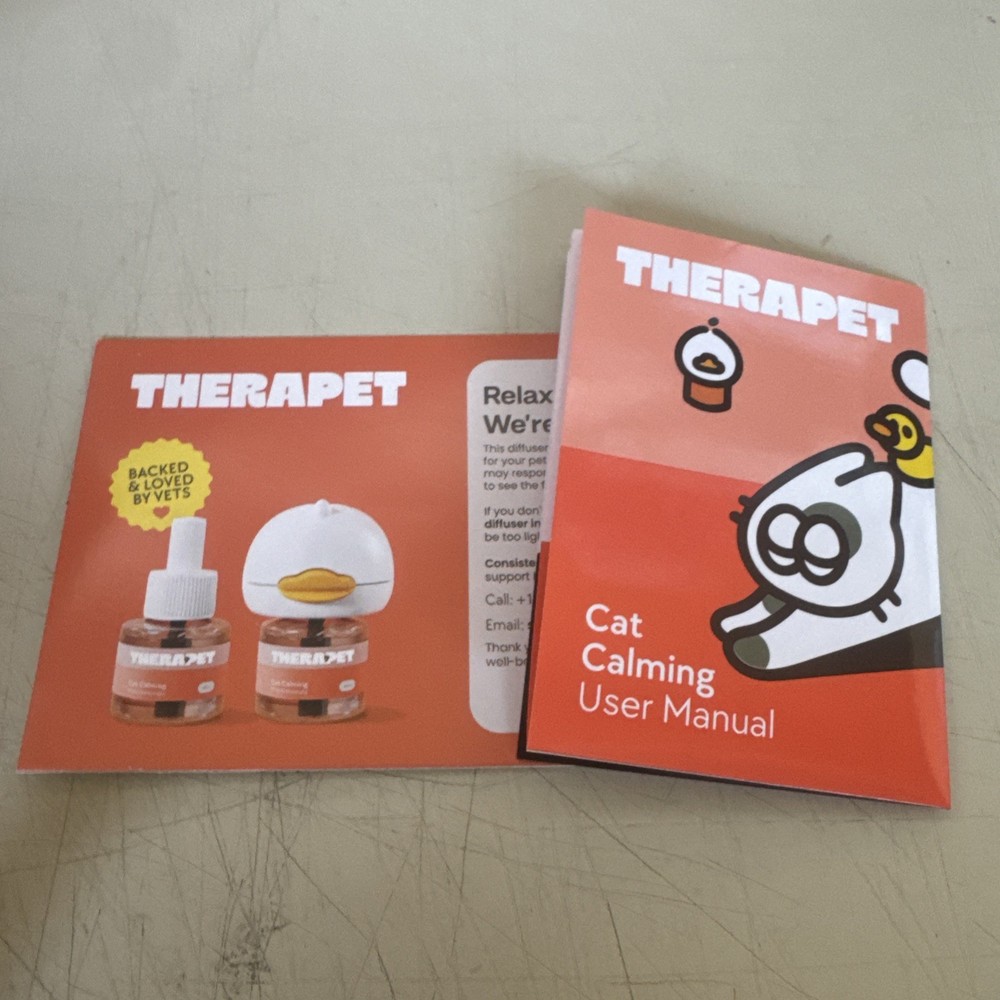 OPENED - TheraPetMD Cat Calming Diffuser Kit White 60-Day 1 Diffuser - 2 x 48 mL