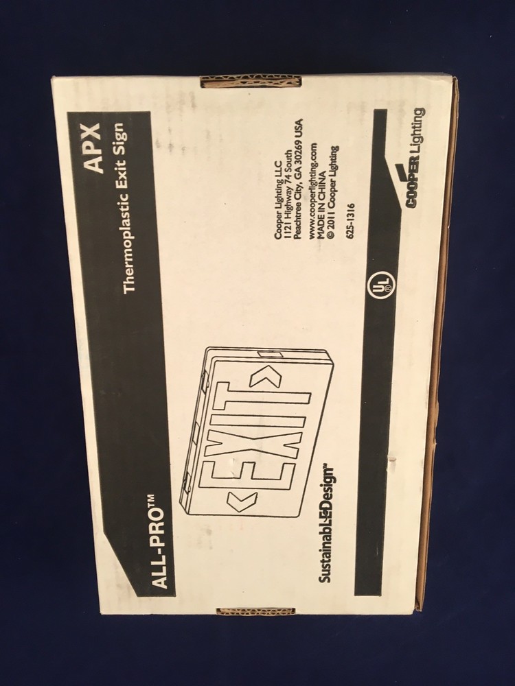COOPER LIGHTING ALL-PRO LED EXIT SIGN APX7R “6 Available”