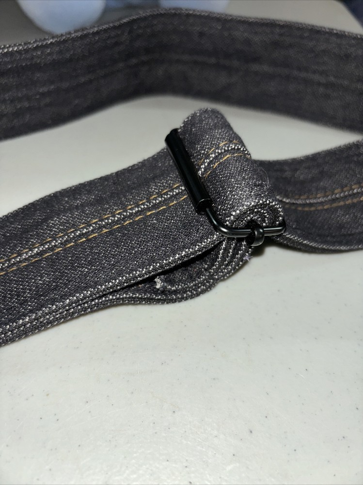 Fender Wrangler "W" Denim Strap Washed Black