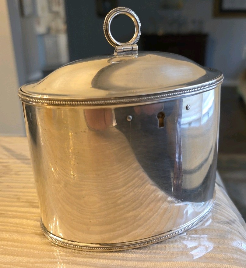 TIFFANY & CO STERLING SILVER TEA CADDY