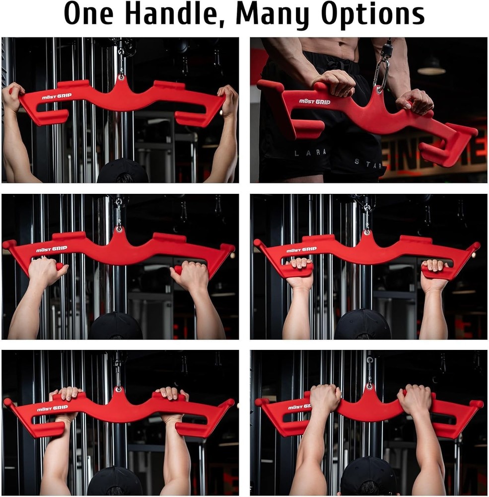 LAT Pull Down Bars Set, Stability Attachments with 8 Ergonomic Handles