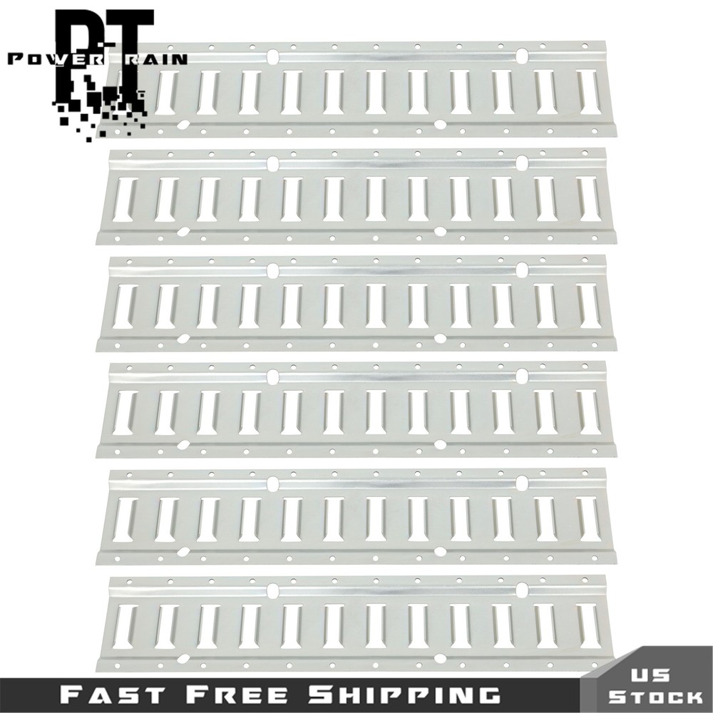 6 Pack 2' E Track Tie Down Rail Kit Silver Rail Enclosed Cargo Trailer