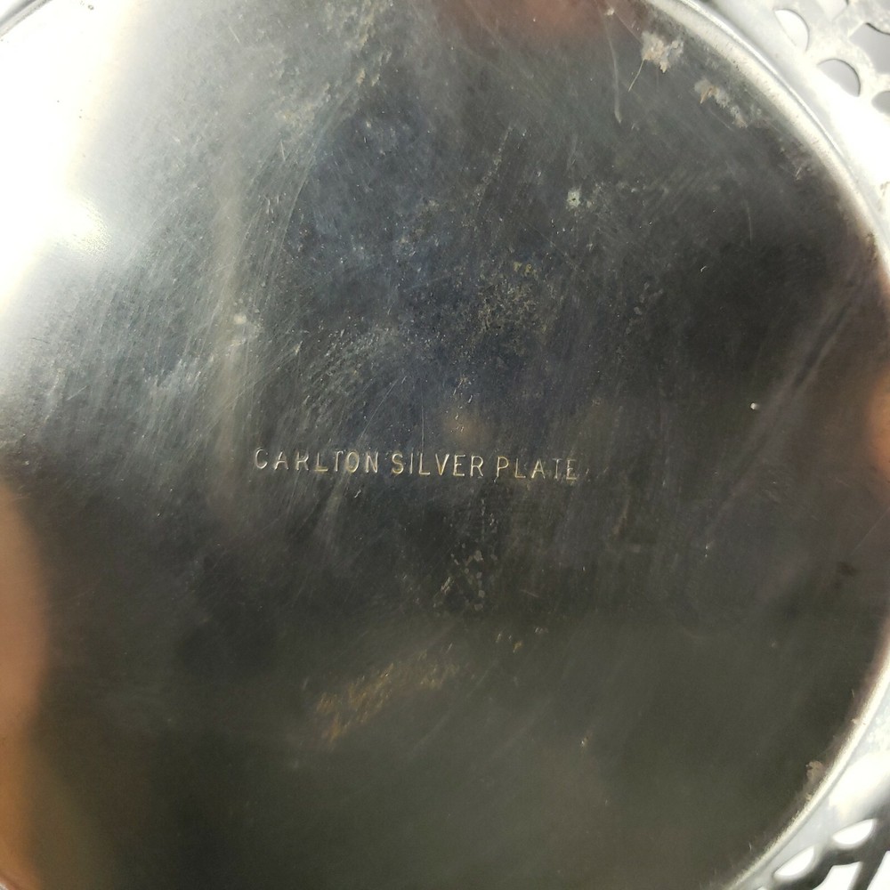 (2) Pair of Vintage Carlton Silver Plate Jelly Condiment Dishes