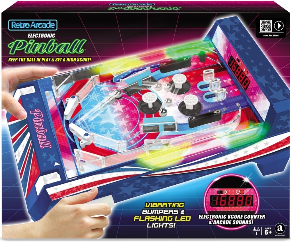 Retro Arcade Pinball with Electronic Score Counter