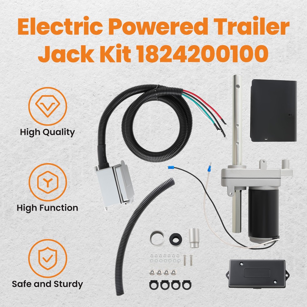 Electric Powered Trailer Jack Kit Replacement Bevel Gear Single Speed Jacks