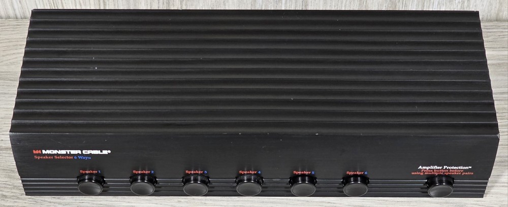 Monster Cable SS6 6 Ways Speaker Selector Switch w/ Amp Protection