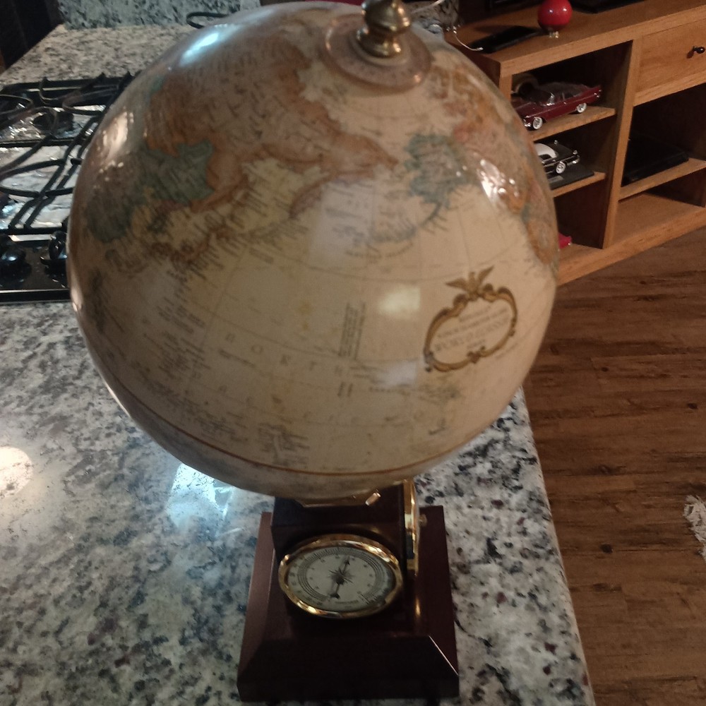 REPLOGLE 9" GLOBE WITH THERMOMETER, BAROMETER, HYDROMETER