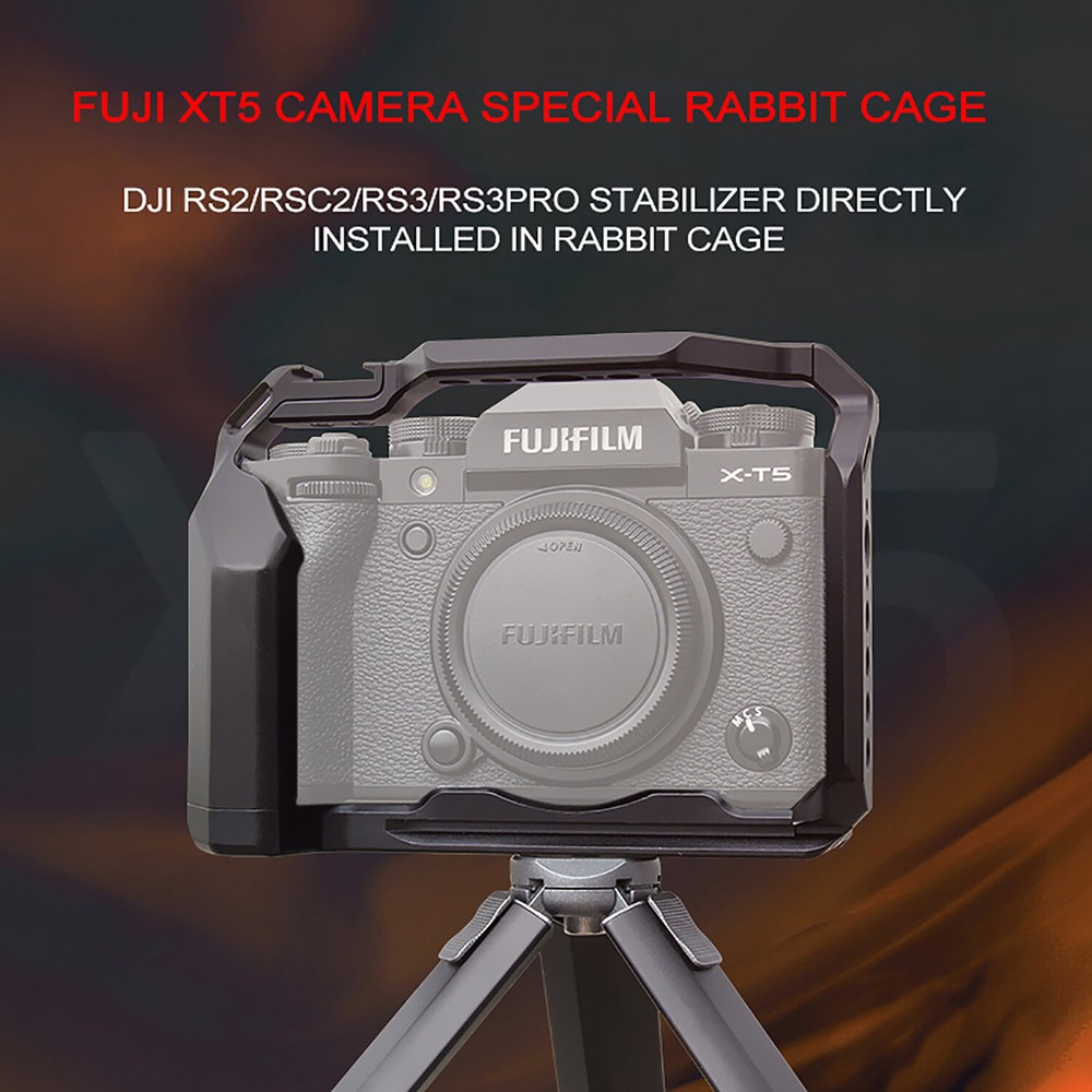 Quick Release Video Rig Cage Case Holder Hand Grip for FUJIFILM XT5 Camera