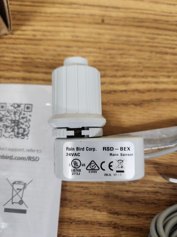 Rain Bird CPRSDBEX Rain Sensor with Mounting Bracket and Wire Yard Irrigation
