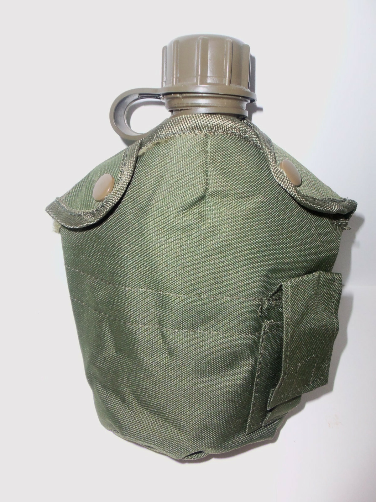 NEW Tactical Military 1qt Canteen COVER with Alice Clips and Side Pouch OD GREEN