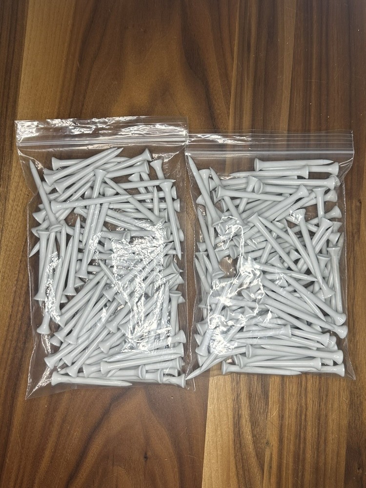 White Plastic Golf Tees (200 Pack)