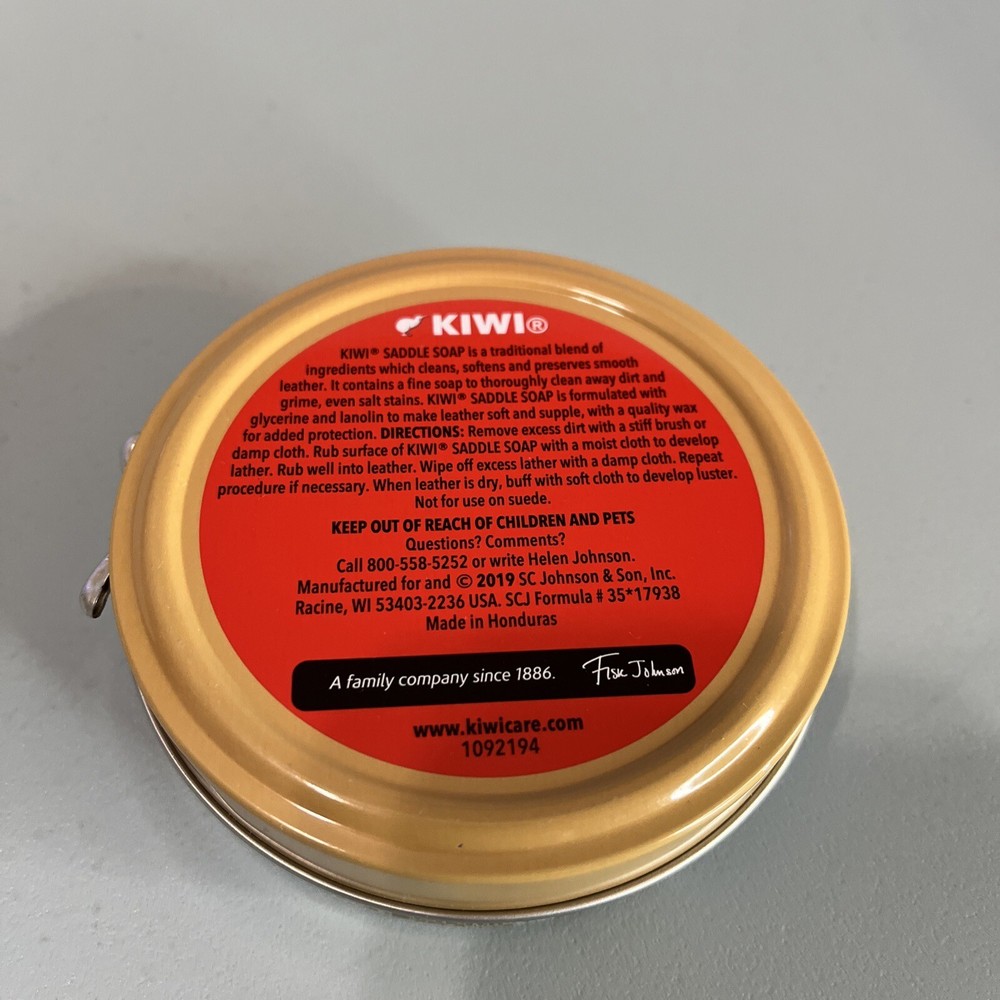 Kiwi SC Johnson Saddle Soap 3 1/8 Ounce Paste