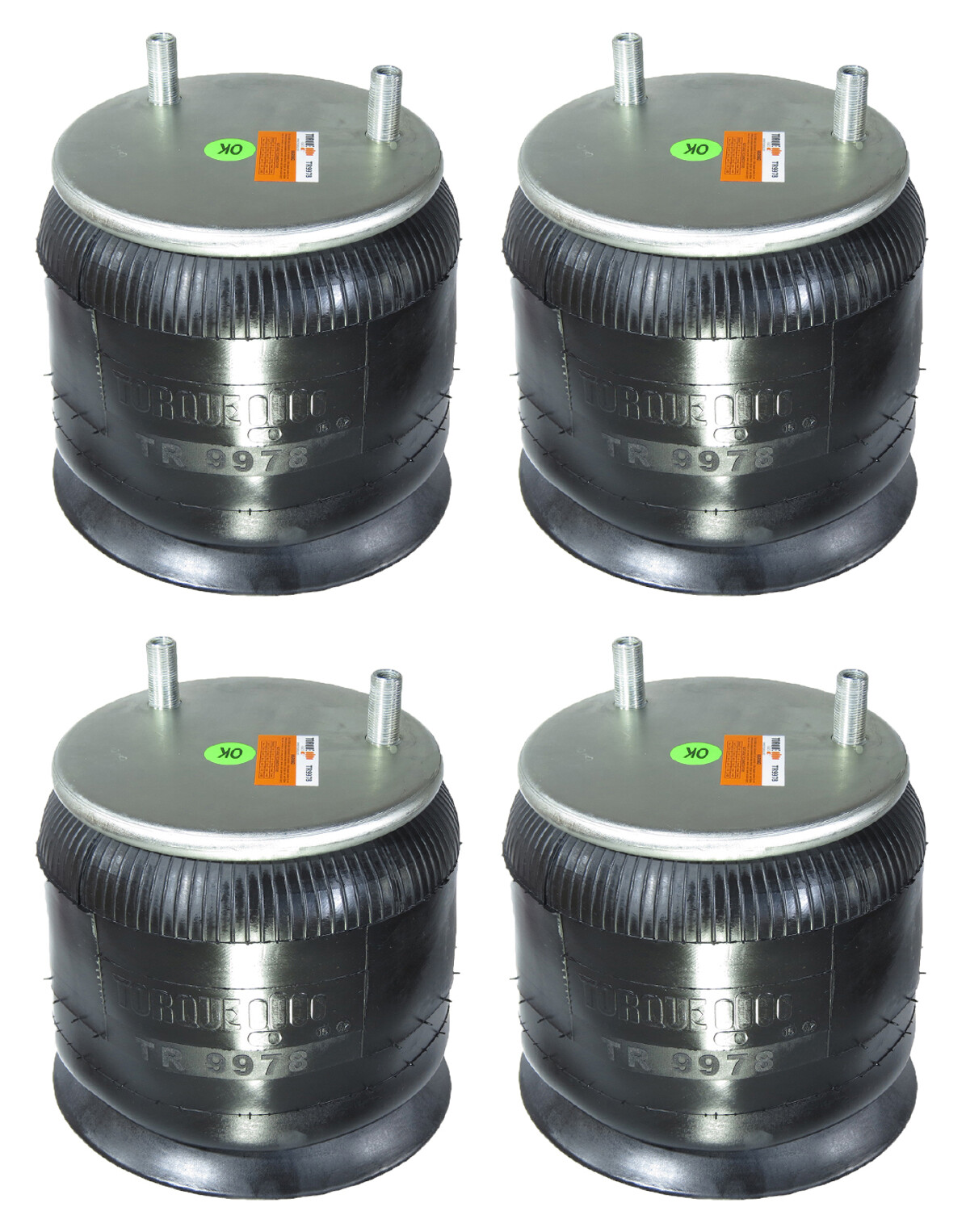 Trailer Air Spring Bag Replace W01-358-9978 Hendrickson C-28929 S-28929 Set of 4