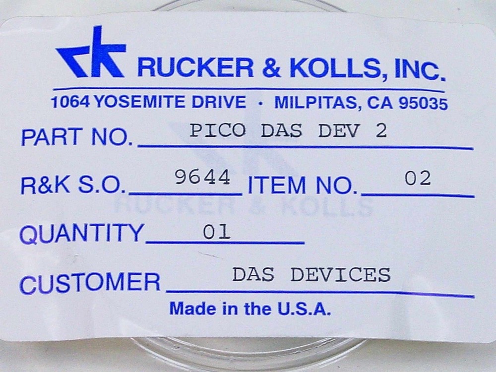 Rucker & Kolls PICO DAS DEV 2 9644