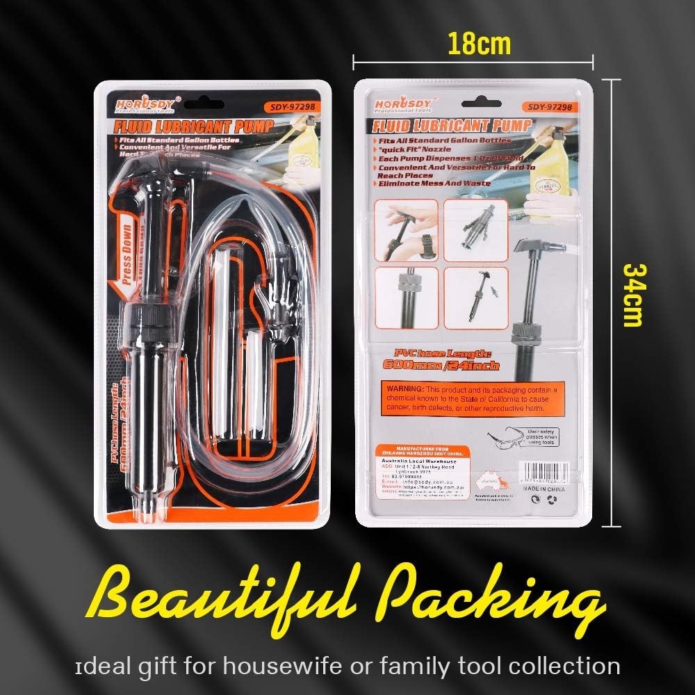 Efficient Lubricant Fluid Transfer Pump for Gallon & Quart Bottles - 8cc