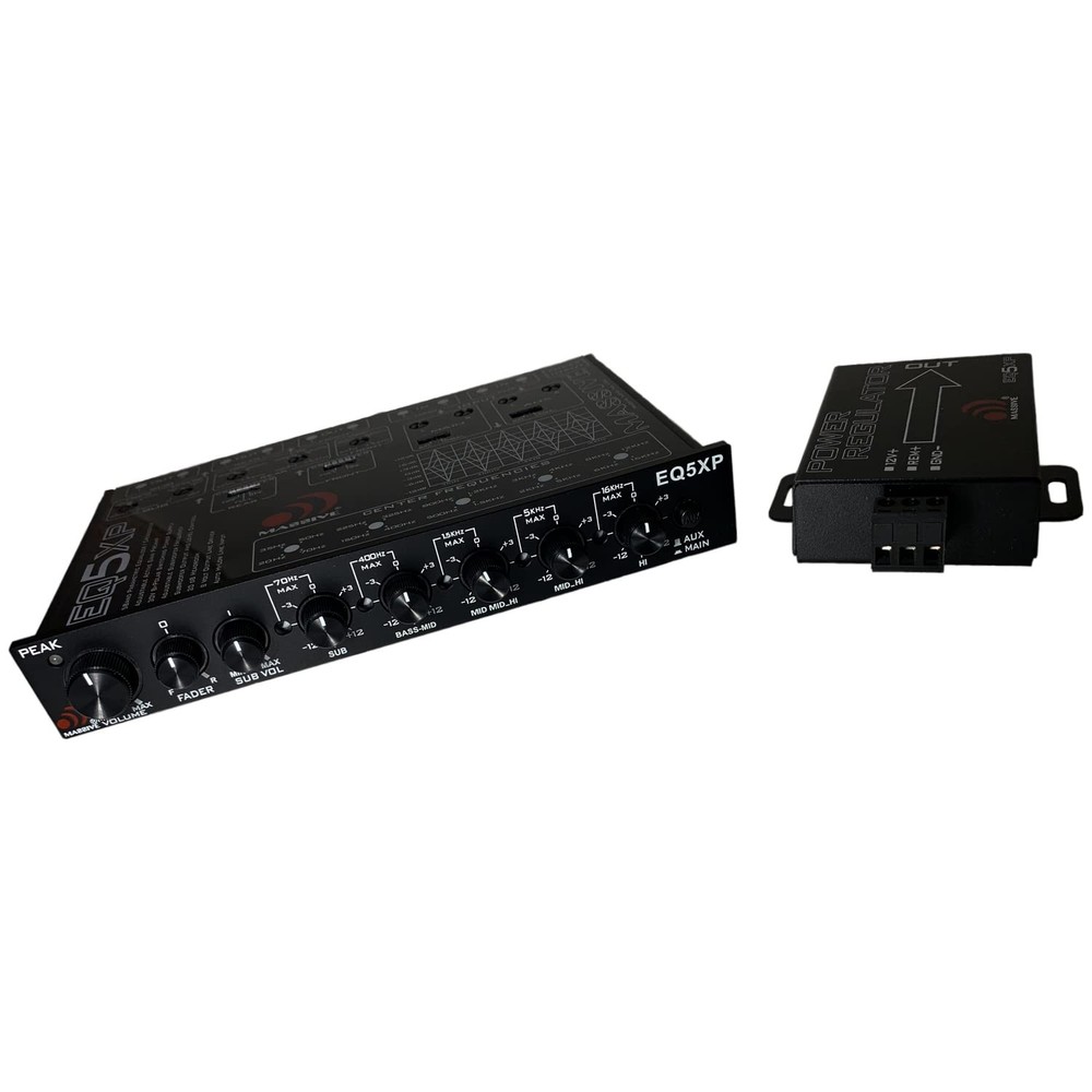 Massive Audio EQ5XP - 5 Band Car Audio Parametric Equalizer and Crossover with