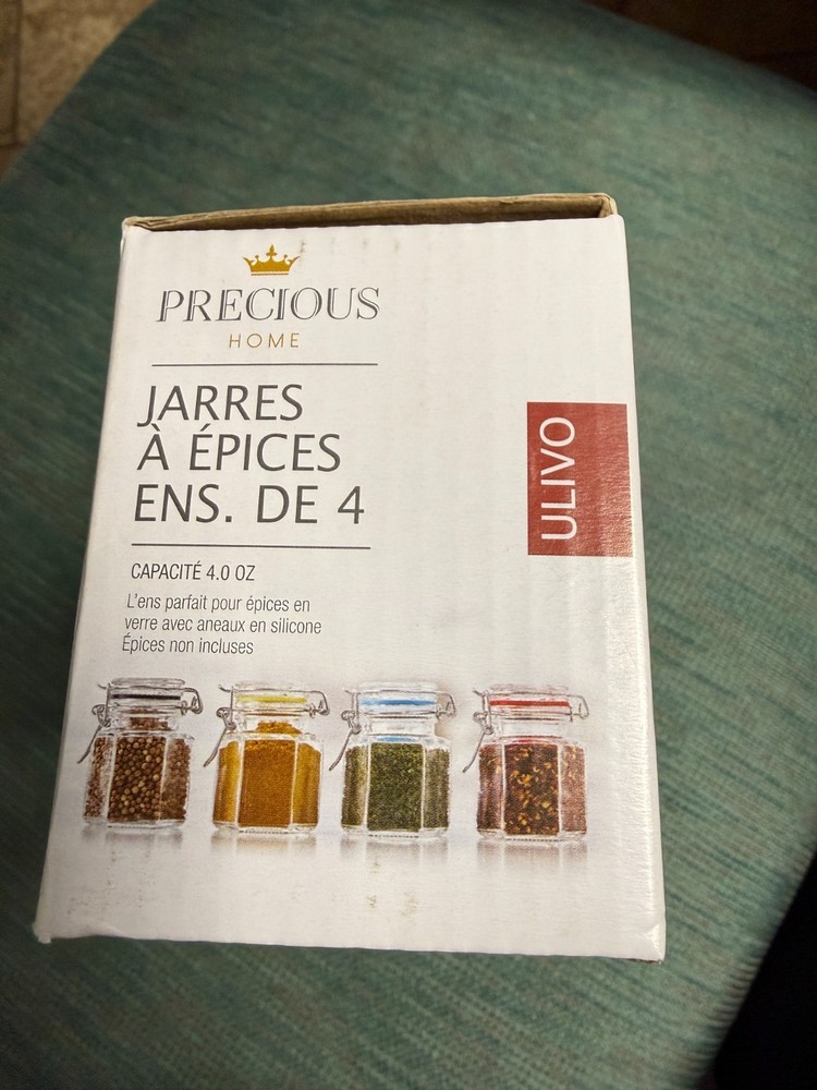 Precious Home 4 Piece spice jars New