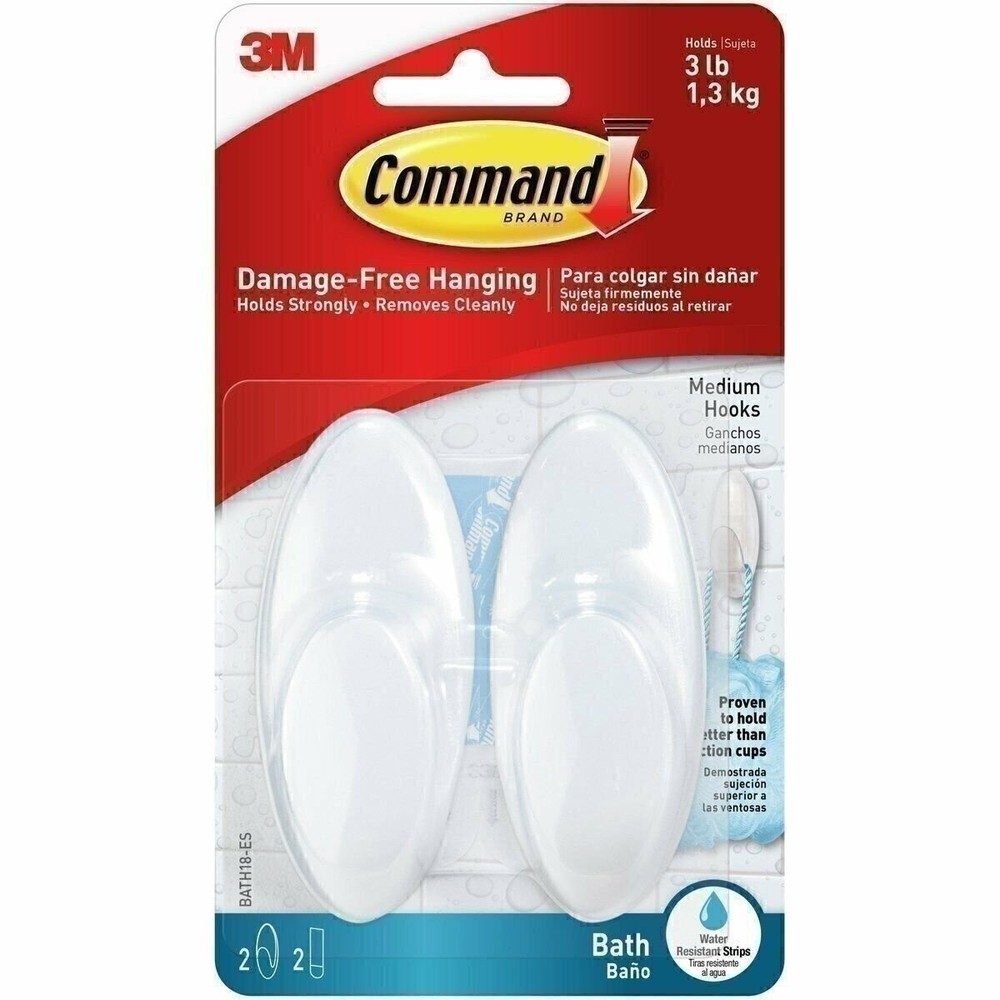 3M Command Medium Hanging Hooks, 2-Pack