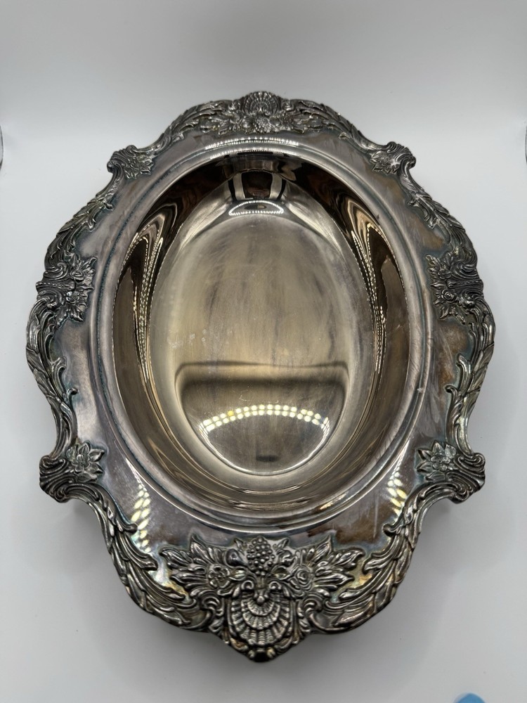 Wallace Silverplate Ornate Oval Platter Tray