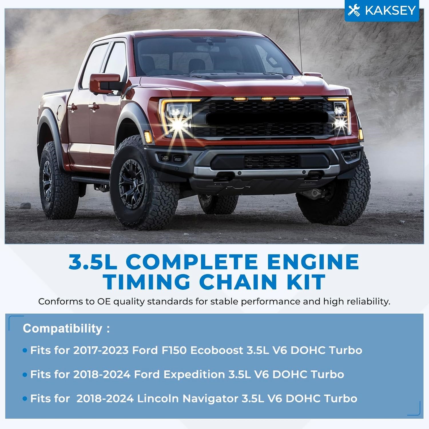 For 3.5L Ecoboost Complete Timing Kit For Ford F150 Expedition Navigator 2017-22