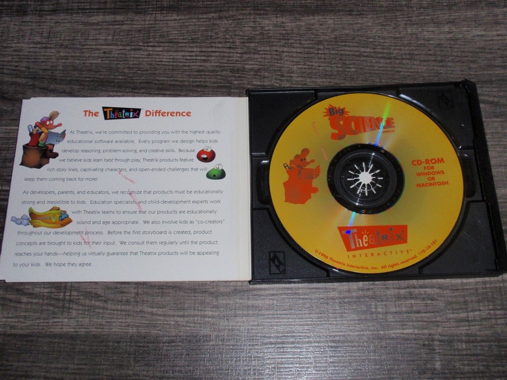 Big Science Comics PC/Mac CD-ROM Theatrix Interactive 1996 for Windows 95/3.1