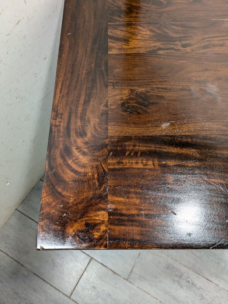 Vintage Heavy Rustic Solid Wood Asian Oriental Brutalist Side End Table W72