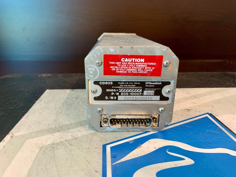 TCAS Control Display CD605 805-10007-005 Removed Working