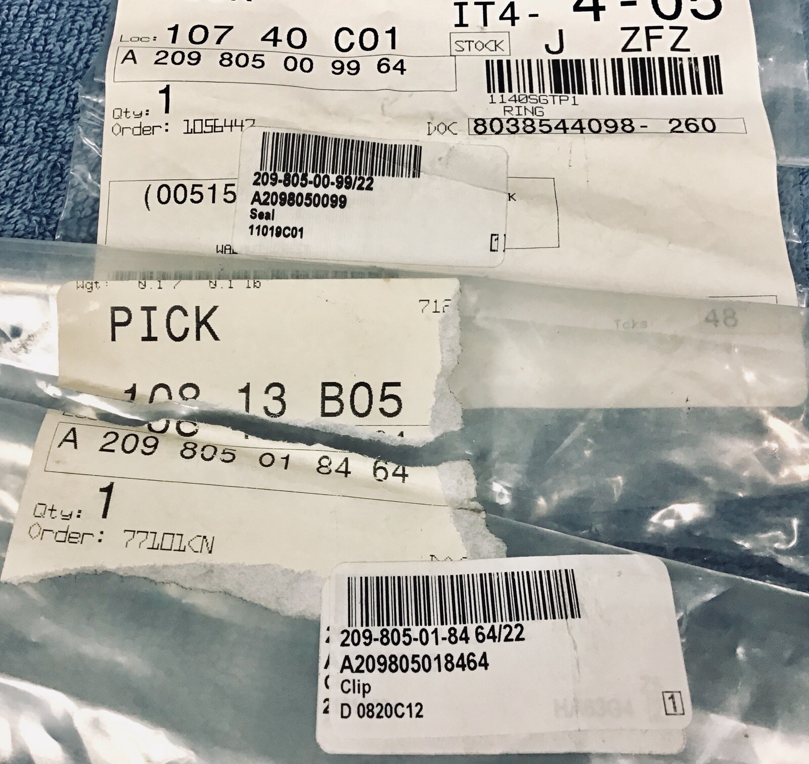 Mercedes OEM Convertible Folding Top Lift Hydraulic Cylinder Line O-Ring Kit