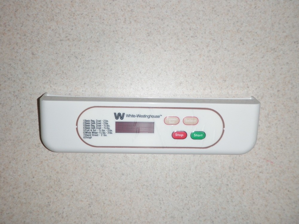 Electronic Control Panel for White Westinghouse Bread Maker Model WWTR442
