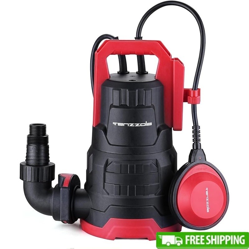 1HP Sump Pump 3960GPH Submersible Utility Water Pump W/ Float Switch Pool Garden