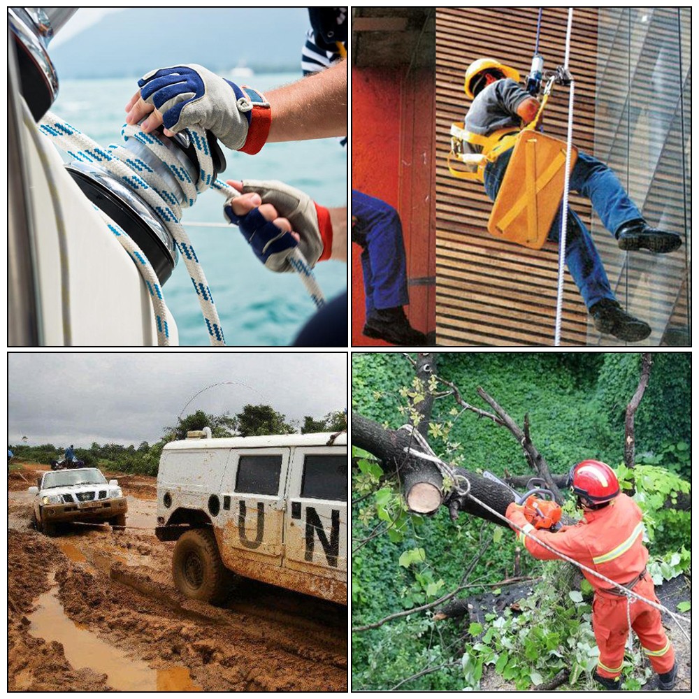 Double Braid Polyester Arborist Bull Rope Pulling Rigging Line 5850Lbs 1/2"×150'