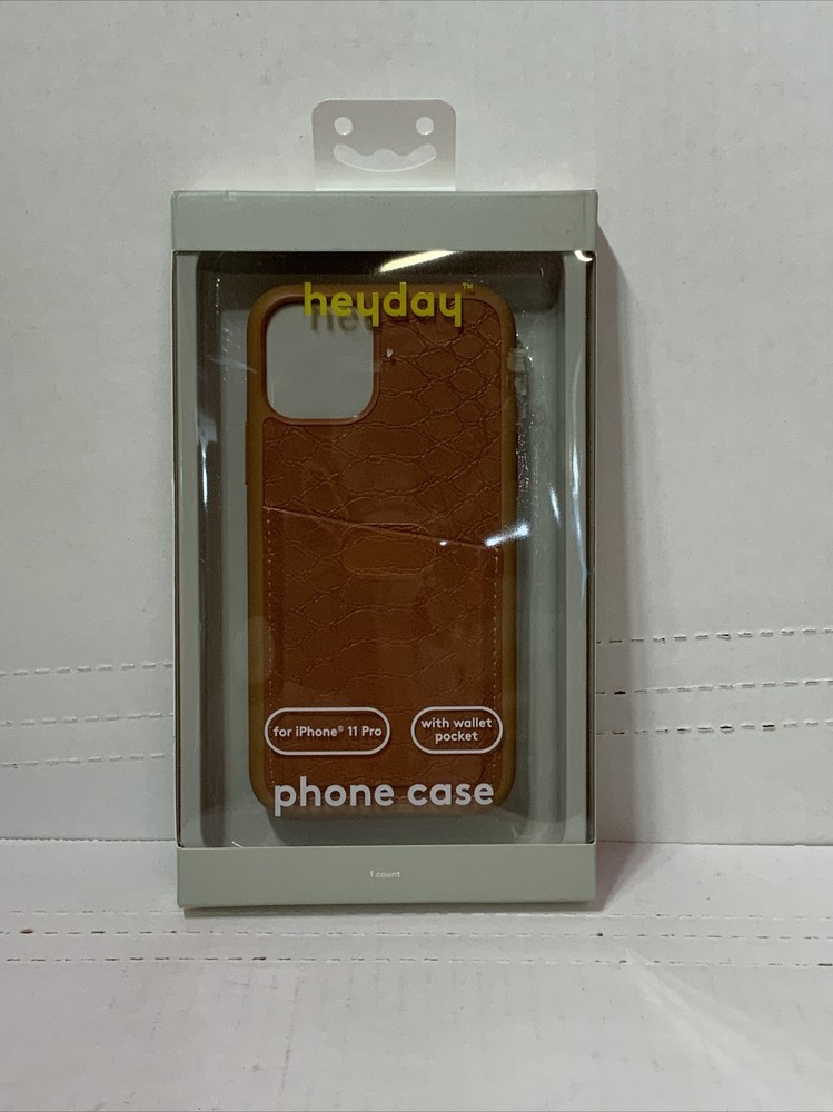 🍁 heyday Apple iPhone 11 Pro Case with Pockets - Tan Crocodile