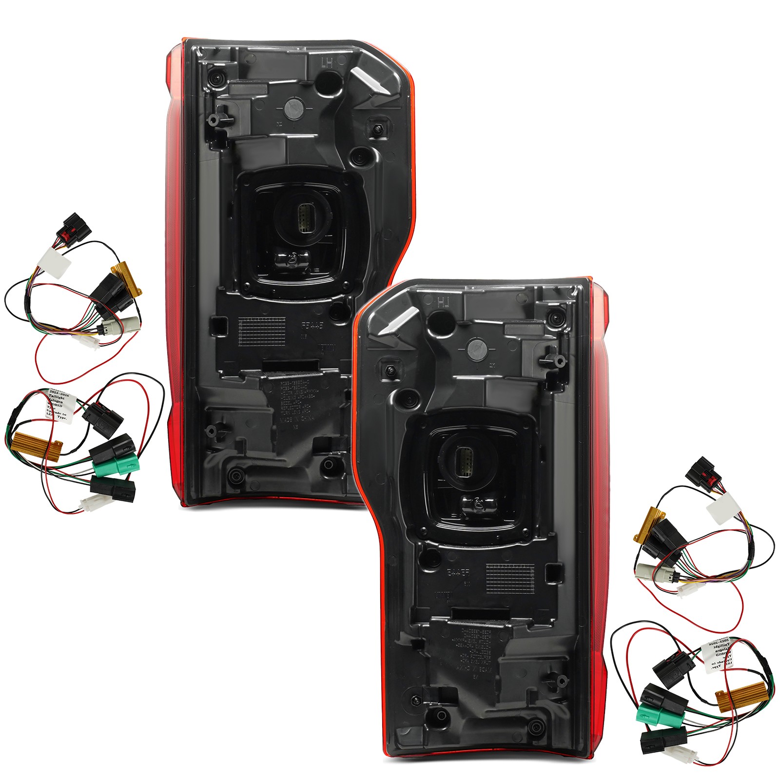 For 2023-2026 Ford F-250 Super Duty Halogen Upgrade LED Tail Light W/ BSD Pair