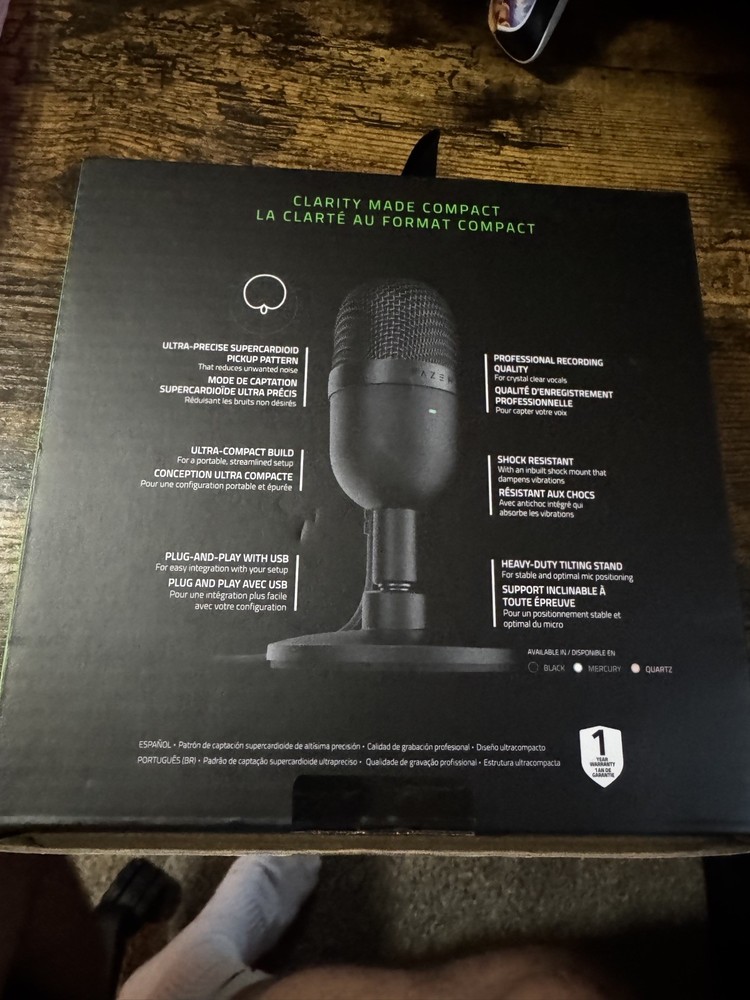 Razer Siren Mini Ultra Condenser Microphone Open Box .
