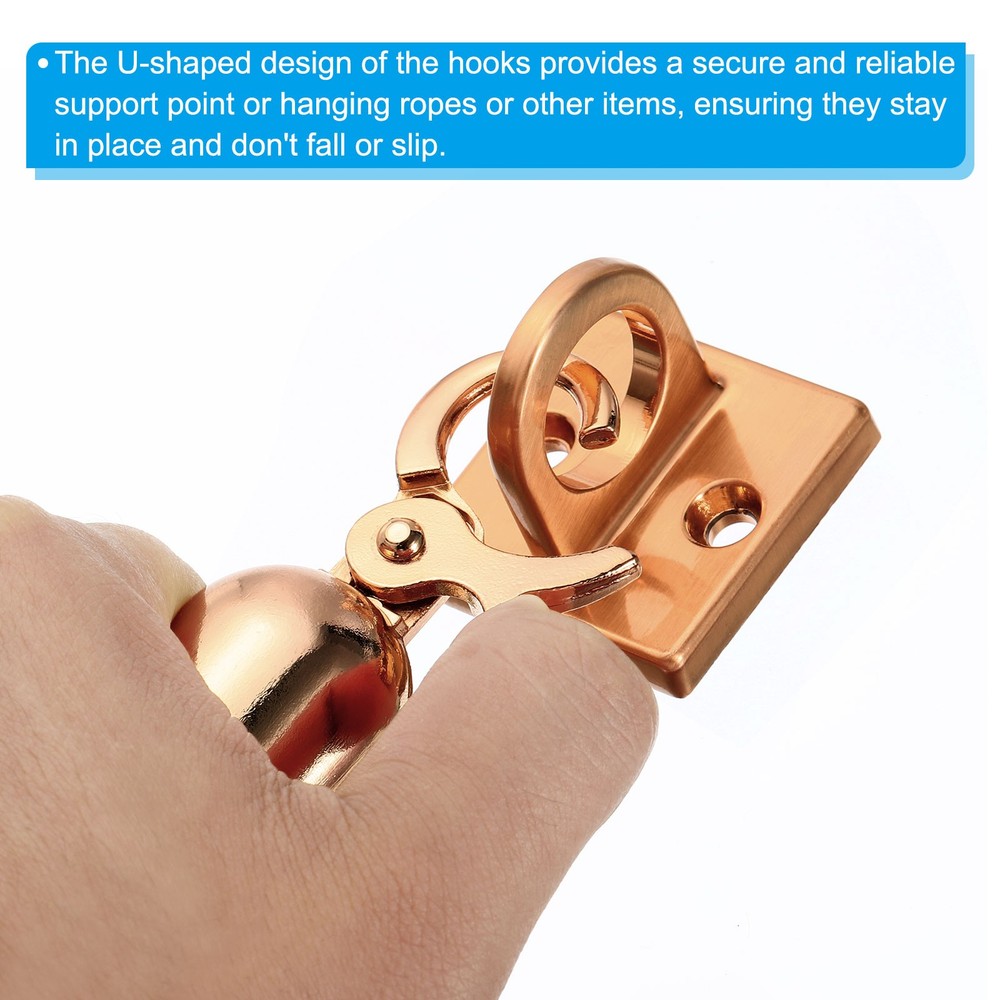 1Pcs Copper Pad Eye Plate U Hooks Ceiling Hook for Hanging Rope