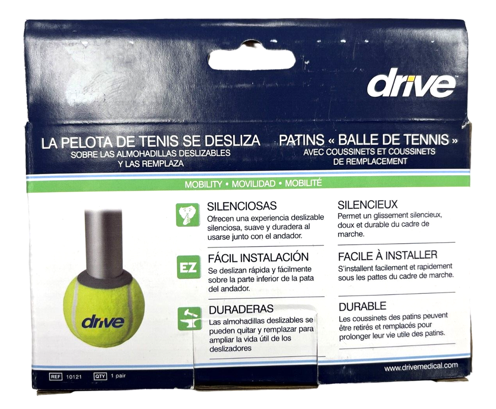 Drive TENNIS BALL GLIDES for Walker 1 Pair