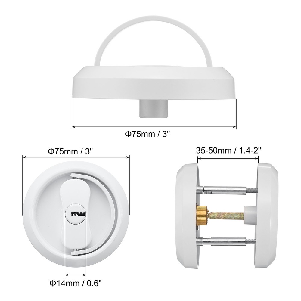 Stainless Steel Deadbolt Lock, Single Dead Bolt Locks, White