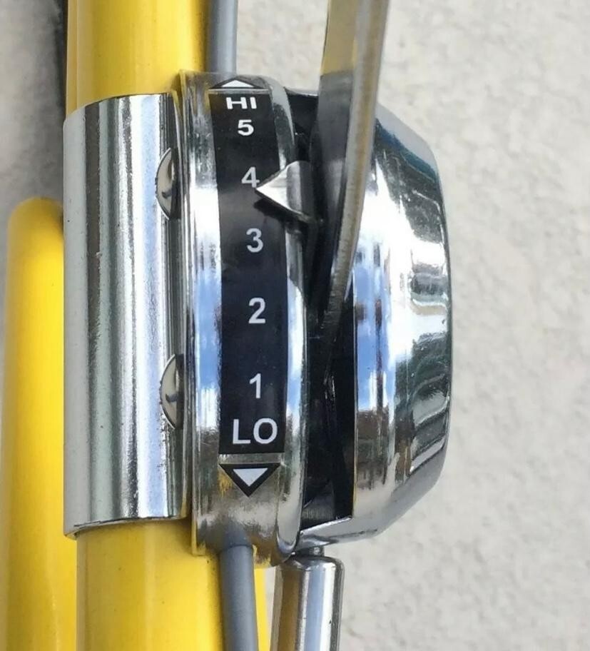 1966 & 1967 Schwinn “Hi 5 4 3 2 1 Lo” Stik Shift Sticker