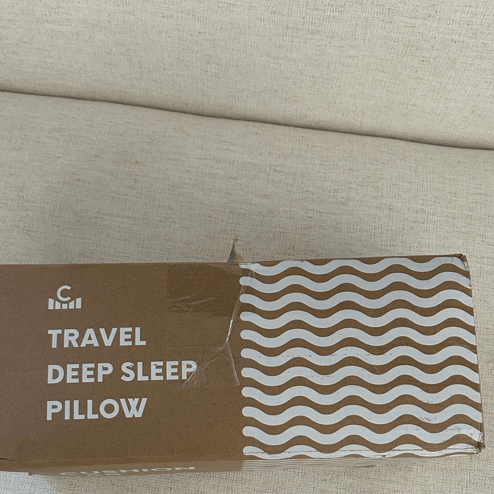 Cushion Lab Travel Deep Sleep Memory Foam Neck pillow, Yellow, NWT, Open box