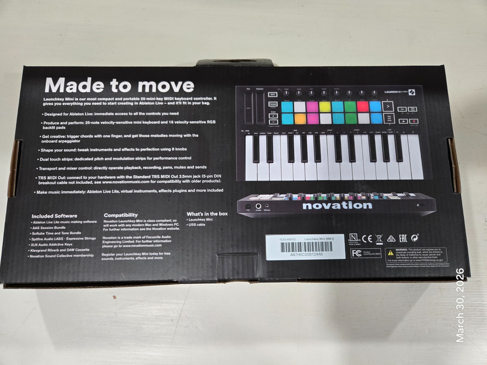 Novation Launchkey Mini Mk3 25 Mini-key Midi Keyboard Controller
